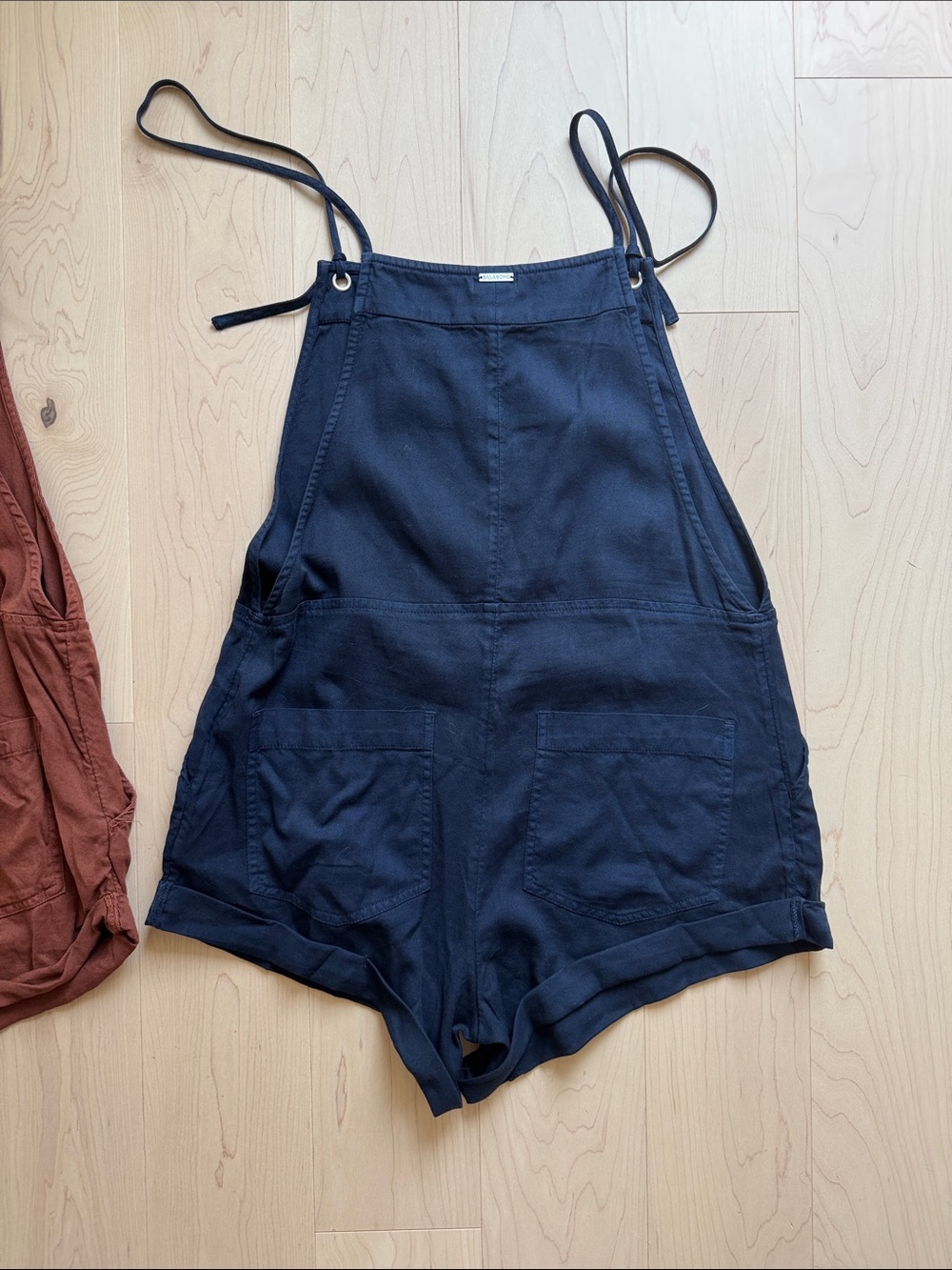 Billabong Rust-Brown & Navy Adjustable Strap Romper - Picture 6 of 11